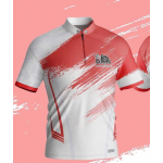 Áo thể thao Pickleball cổ trụ - trắng đỏ 