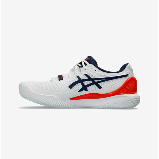 Giày tennis Asics Gel-Resolution 9 Wide - Trắng/Xanh dương